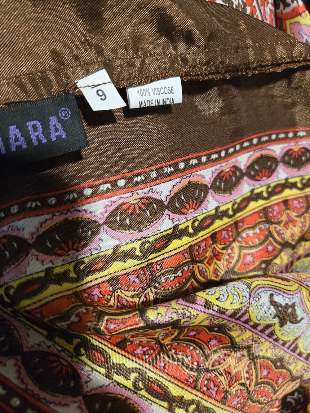 Plunging Halter Maxi Dress in Pink Paisley - Picture 8 of 9